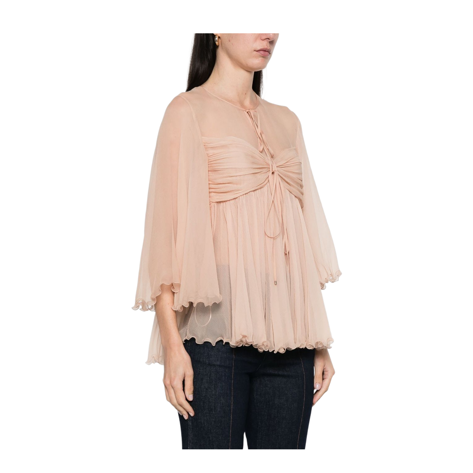 Silk Pleated Tank Top