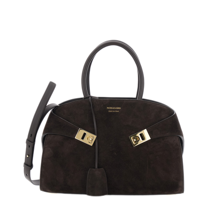 MAYFEYR - Ferragamo - Handbag Hug Piccola With Logo And Gancini Buckles - 2156080792065