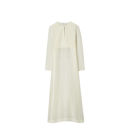 Ivory Linen Blend Caftan