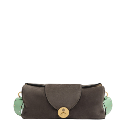MAYFEYR - Versace - Vivian Pouch In Taupe/Mint Suede - 10248601A185362NQ2J