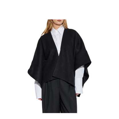 Black Draped Design Cape