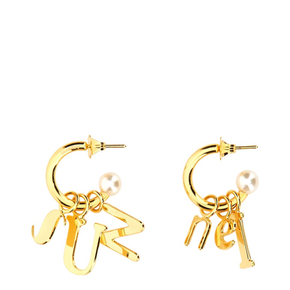 MAYFEYR - Sunnei - Lettering Logo Dangle Earrings - MACCWJEW021MET0070022