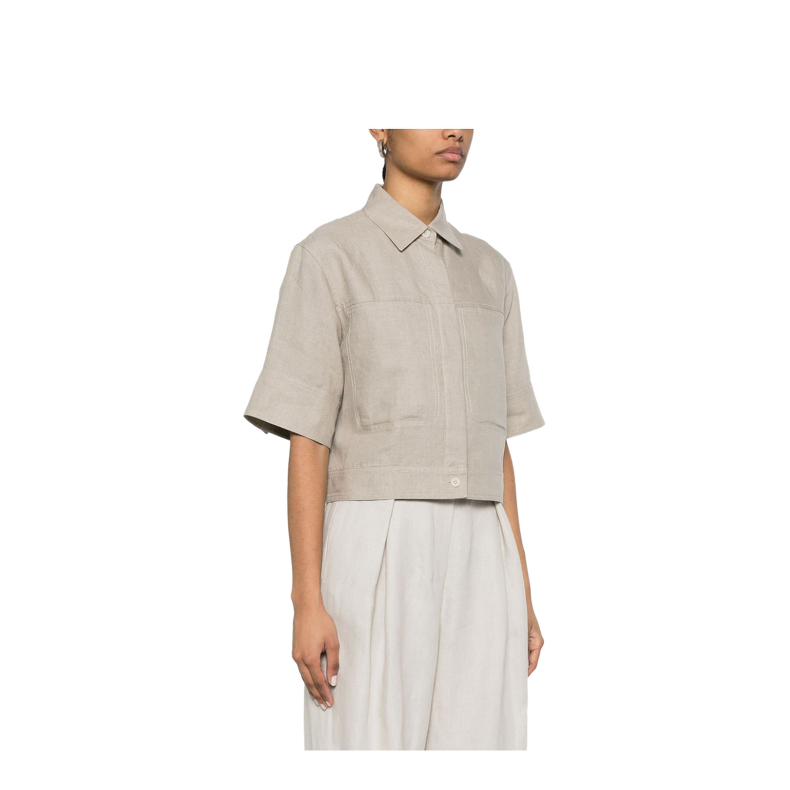 Concealed Front Button Fastening Top