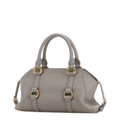 Grey Leather Small Farringdon Handbag