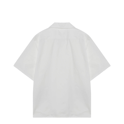 Short-sleeve bowling shirt with print