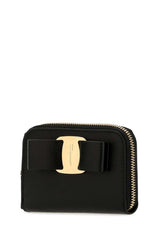 Vara  Bow Zipped Pouch, Gold Hardware