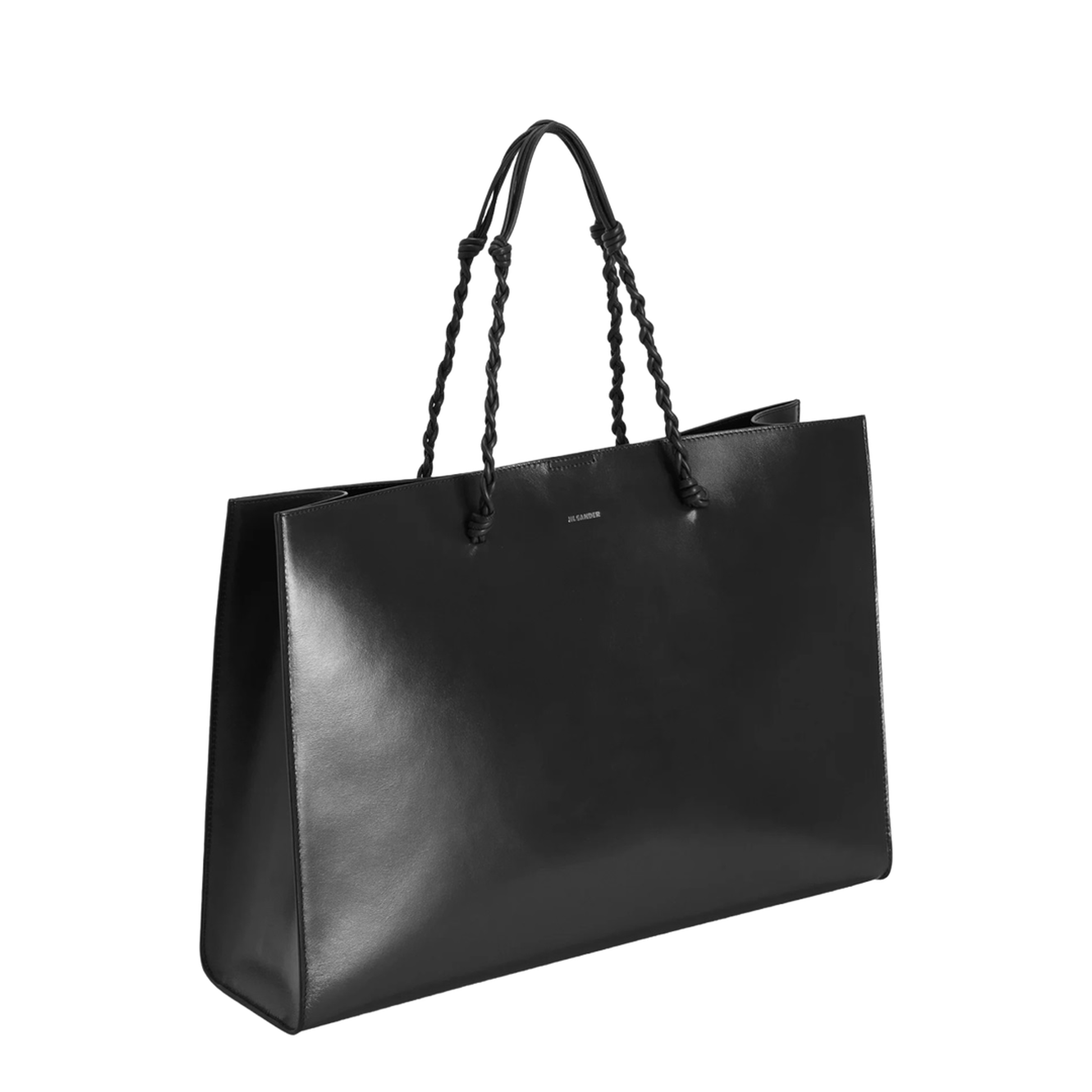 Tangle Tote Bag in Calf Leather - Black