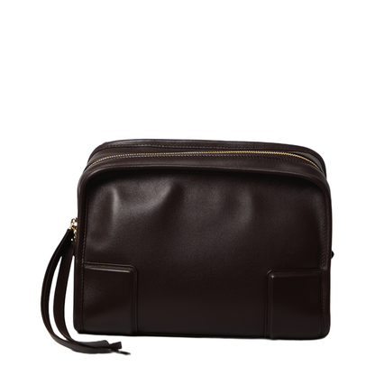 Amazona Small Calfskin Handbag - Dark Chestnut