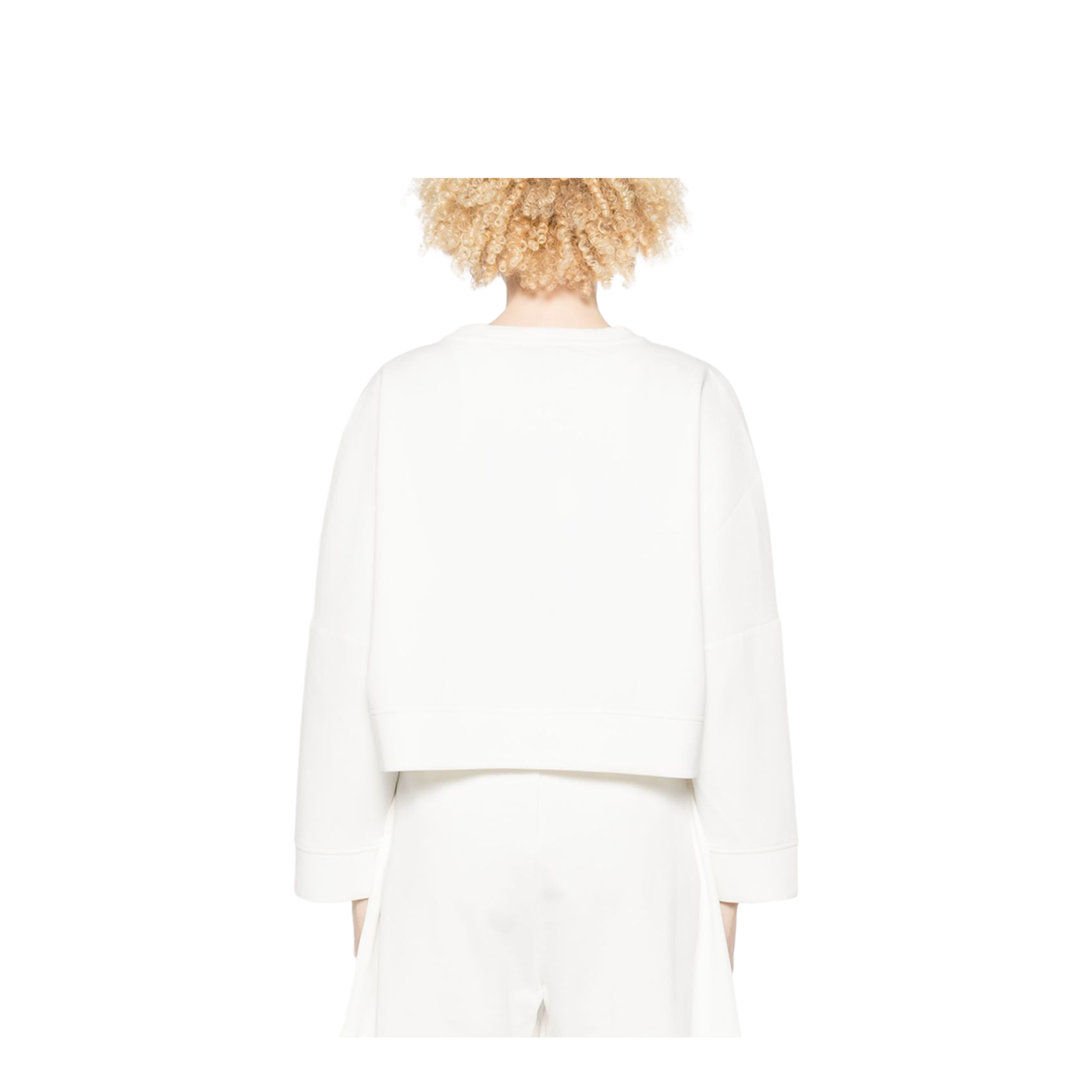 Double-Jersey Sweatshirt with Oversized Logo Embroidery
