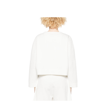 Double-Jersey Sweatshirt with Oversized Logo Embroidery