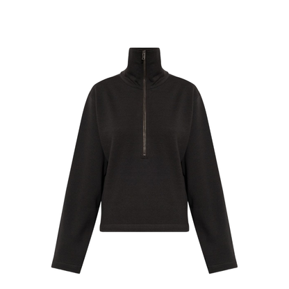 Cotton Blend Half-Zip Sweater
