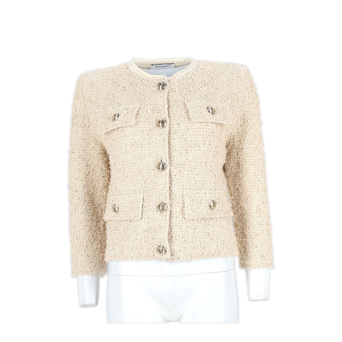 Beige Viscose Polyamide Jacket