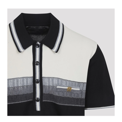 Striped Polo Black