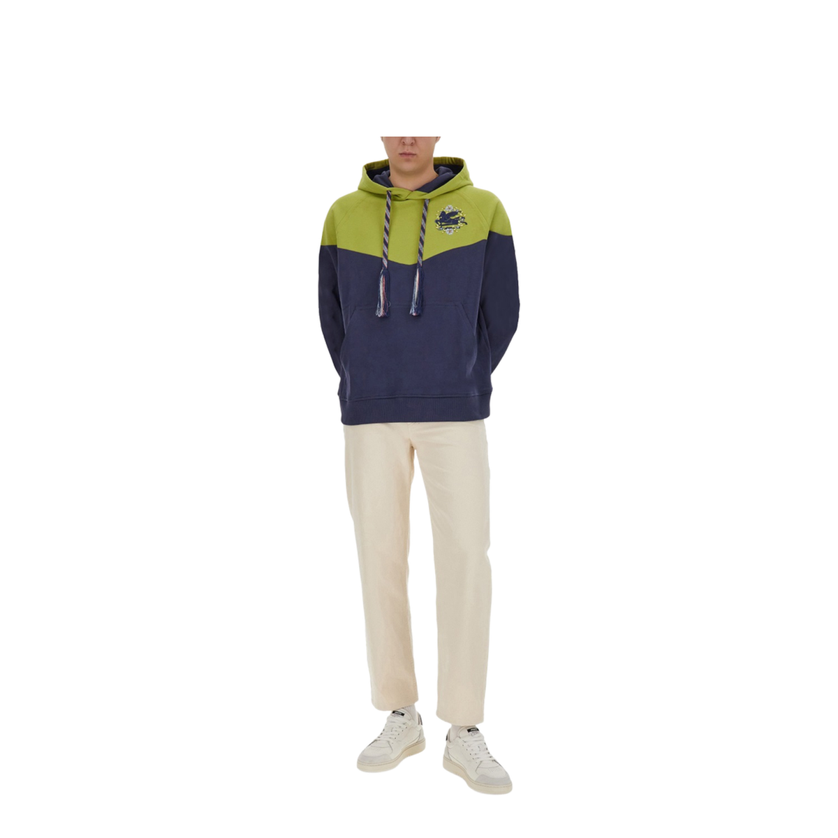 Logo Hooded Sweatshirt Kangaroo Pocket In Green