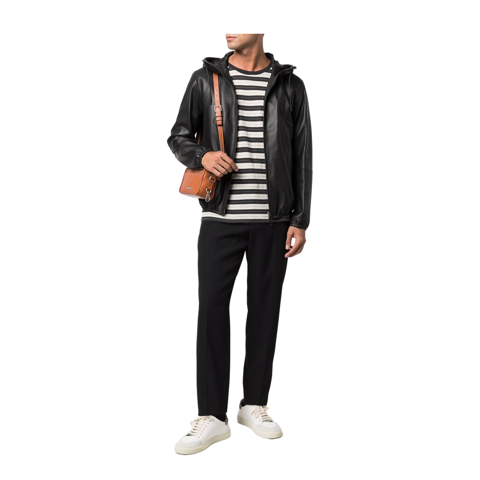 Black Lambskin Hooded Jacket