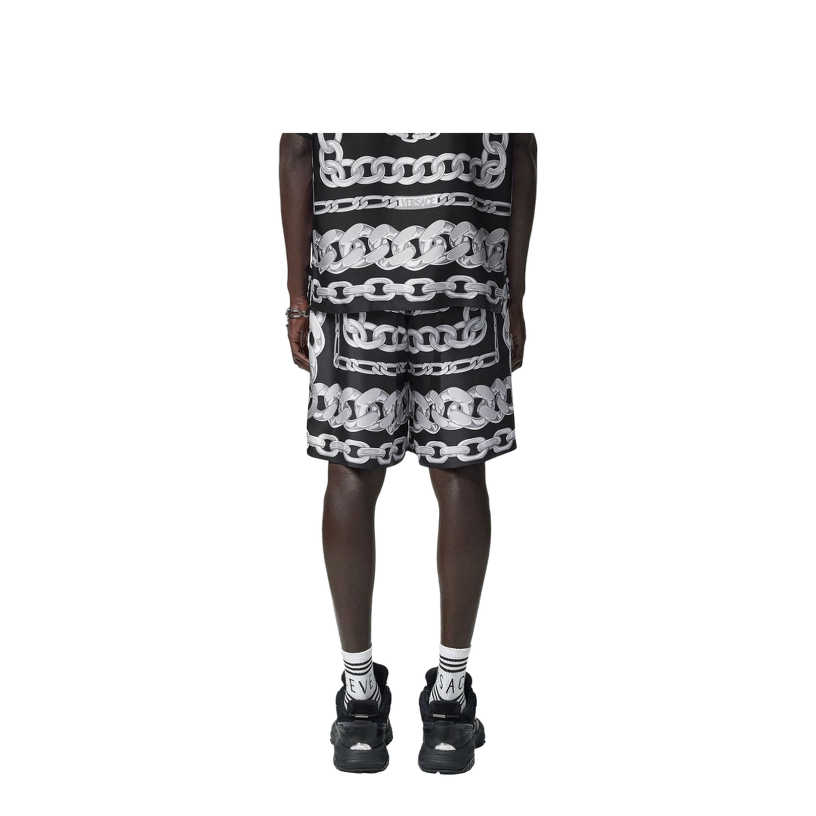 Silk Medusa Chains Bermuda Shorts