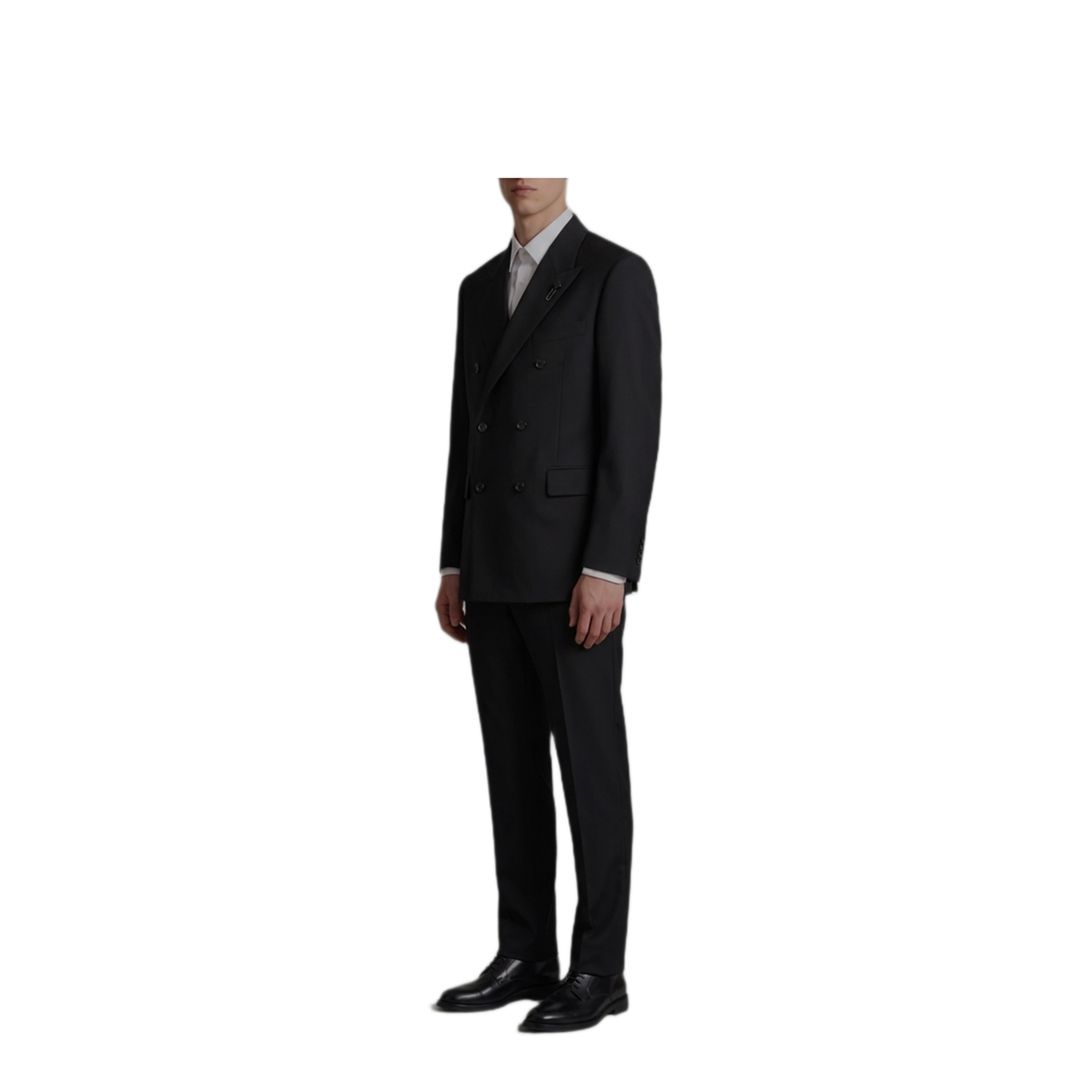 MAYFEYR - Lardini - Black Feeling Double Breasted Suit - AC5934ECN64414999