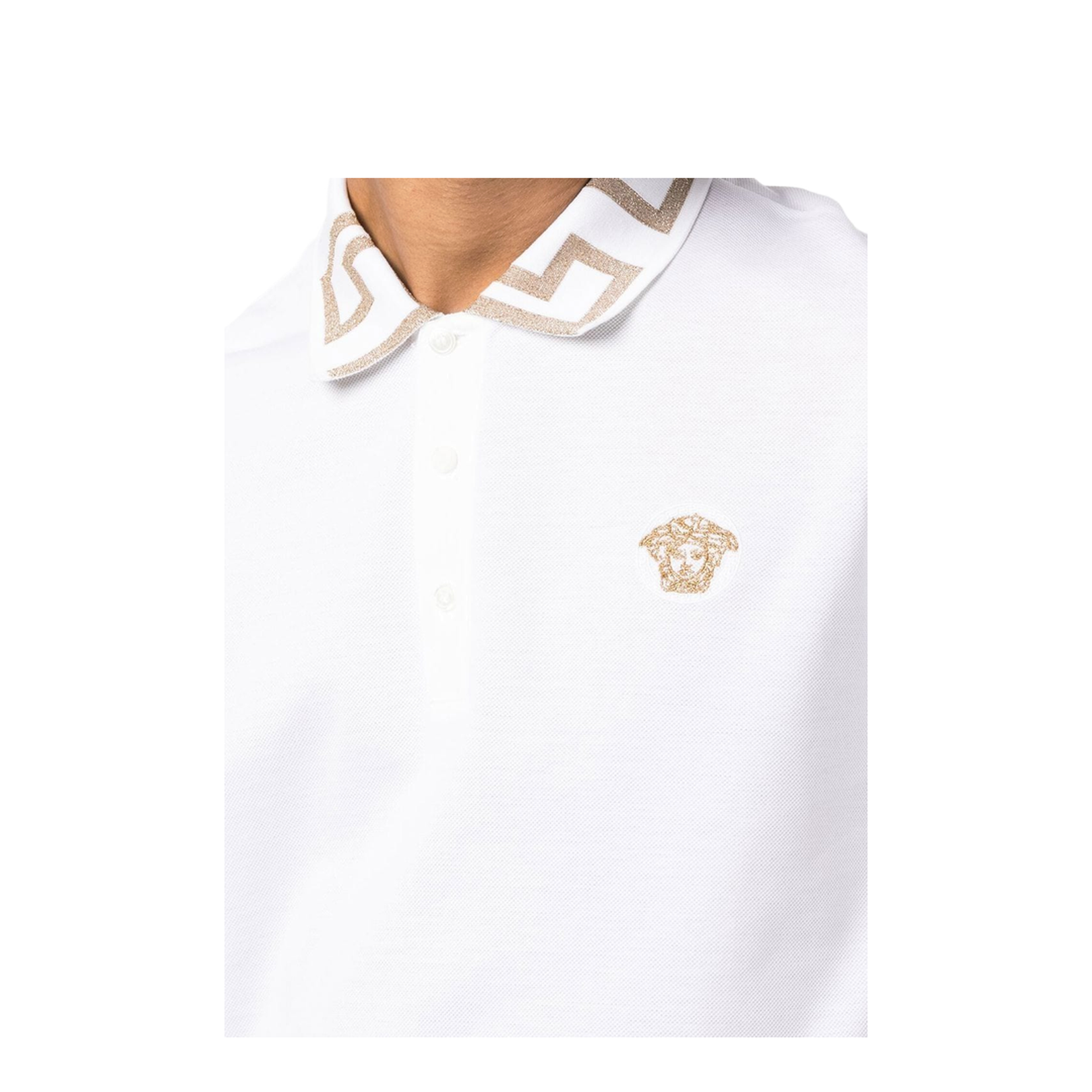 Versace Greca Short-Sleeved Polo Shirt