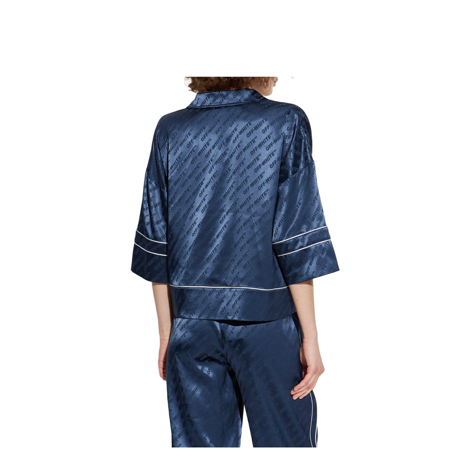 Satin Shirt with Monogram