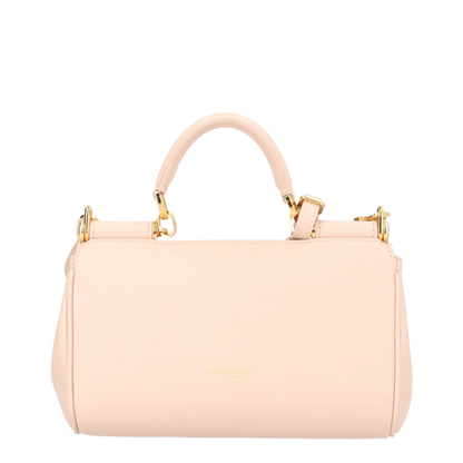 My Sicily Mini Calf Leather Top-Handle Bag - Beige