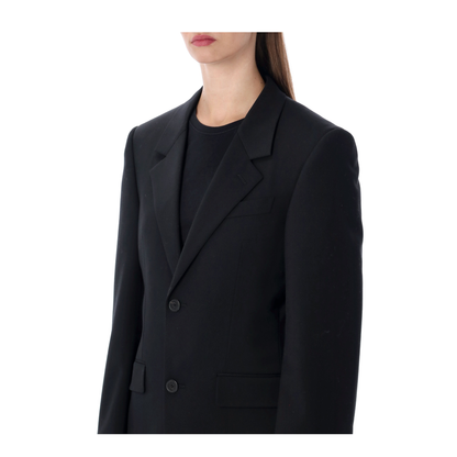 Standard Single-Breasted Tailored Blazer in Black