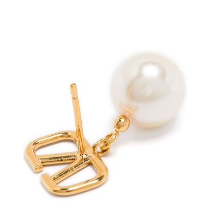 Vlogo Signature Earrings With Pearls in Gold