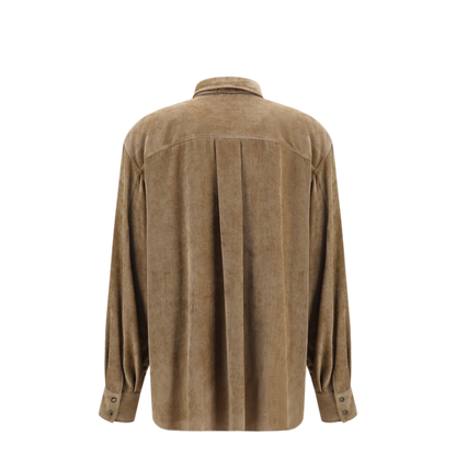 MAYFEYR - Brunello Cucinelli - Snap Button Shirt In Cashmere Blend - MP547M1P06C3368