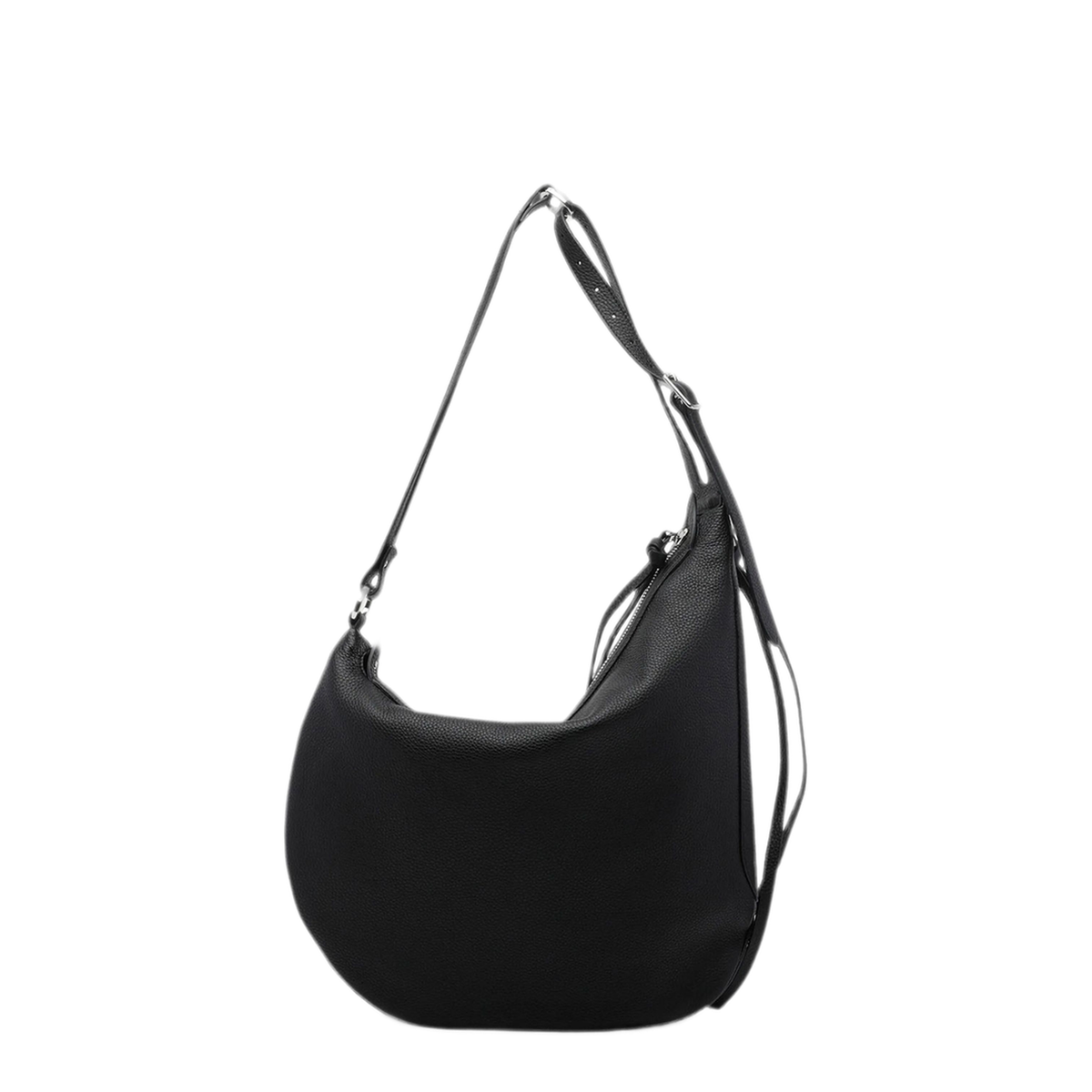 Oyster Large Calfskin Shoulder Bag - Black
