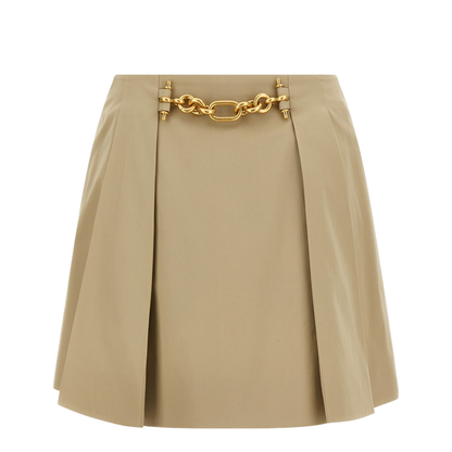 Chain Embellished Skirt Sand Beige