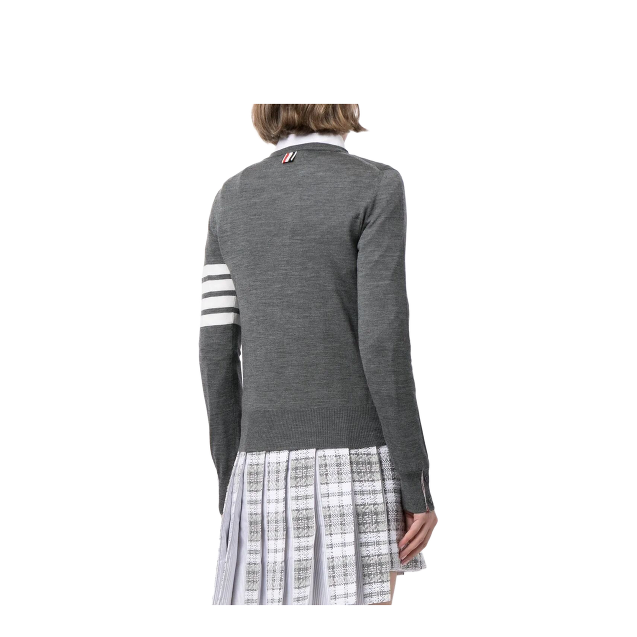 MAYFEYR - Thom Browne - Wool 4-Bar Relaxed Pullover - FKA280AY1014