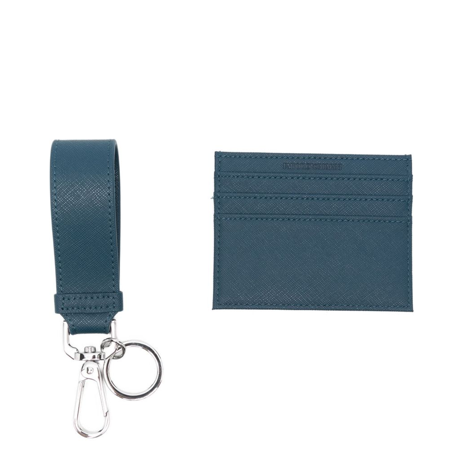 Gift Box with Regenerated Saffiano Keyring and Card Holder