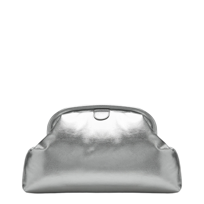 Silver Metallic Padded Clutch