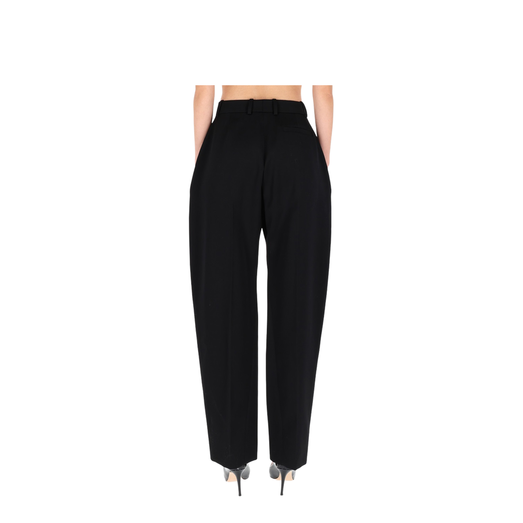 High Waist Wool Trousers