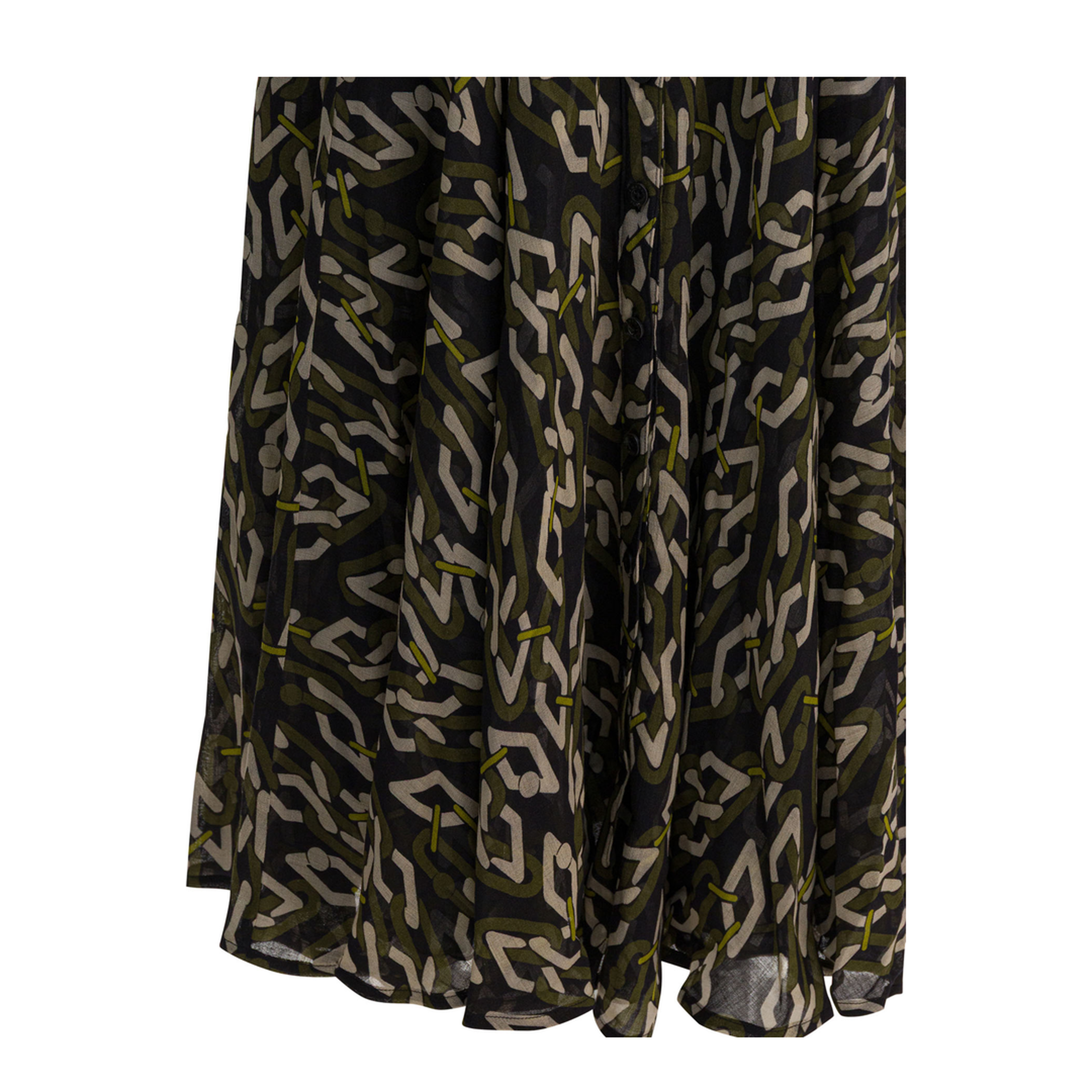 MAYFEYR - Samantha Sung - Midi Dress - ASTERMULTICHAINBIGDARKBLACKOLIVEGREEN