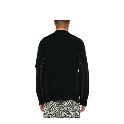 Cotton and Nylon Crewneck Sweatshirt