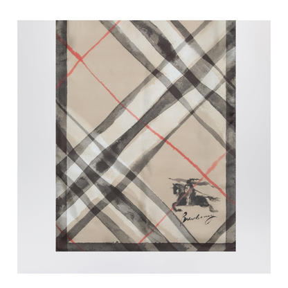 MAYFEYR - Burberry - Large Check Silk Scarf In Sand Color - 8120311158026B9719