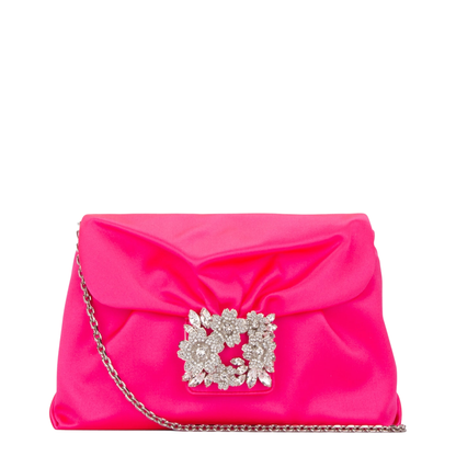 Crystal Buckle Clutch Bag