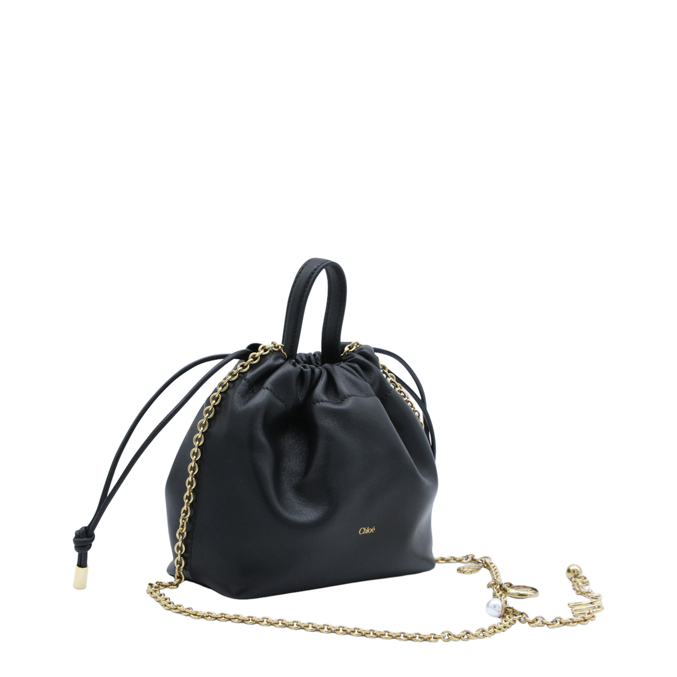 Icons Mini Lambskin Shoulder Bag - Black