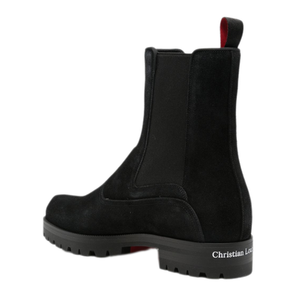 MAYFEYR - Christian Louboutin - Black Suede Finish Elasticated Side Boots - 3260798BK01
