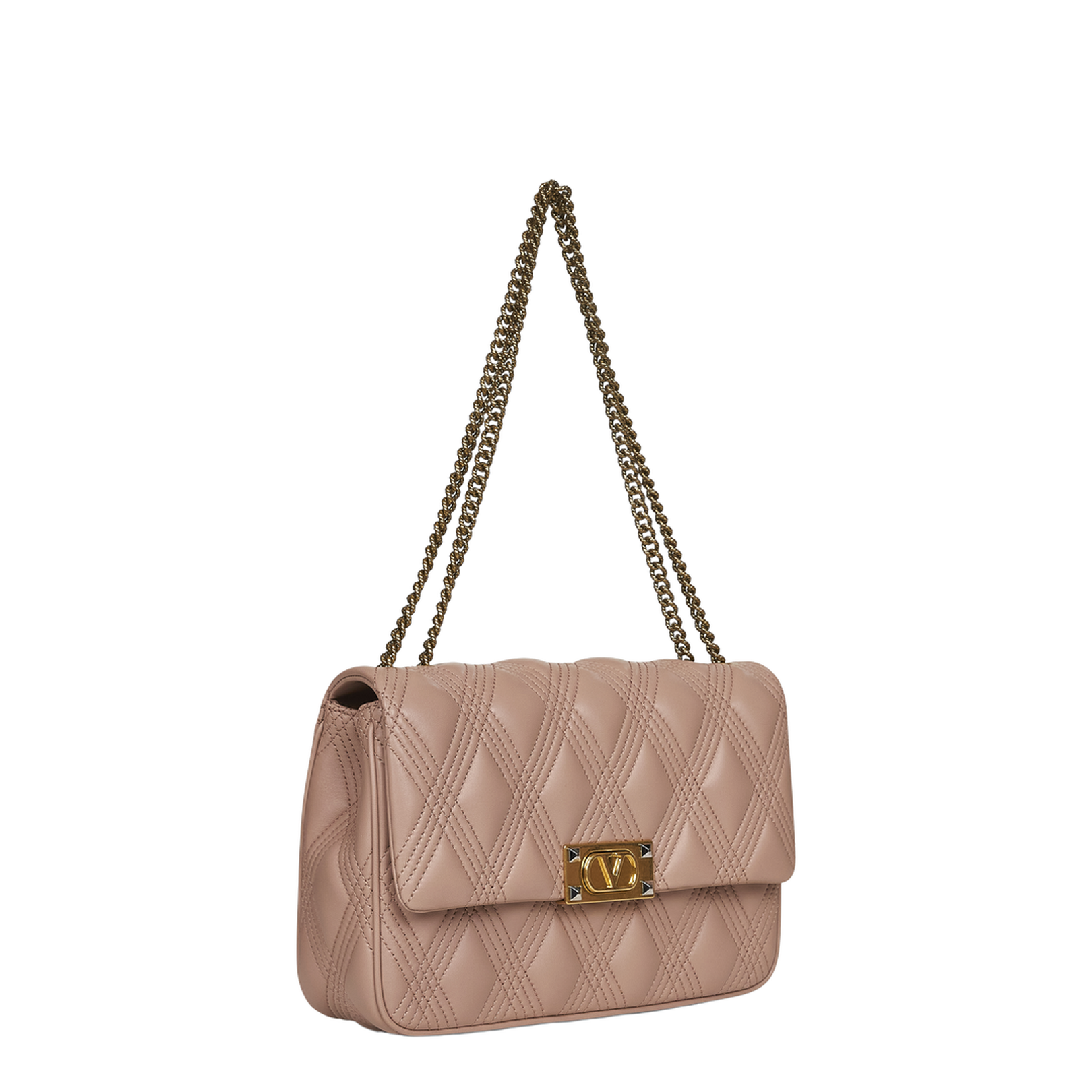 Diamond-Quilted Shoulder Bag