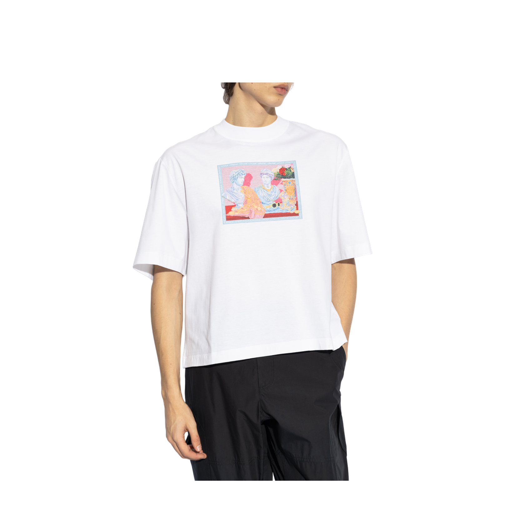Boxy T-shirt in White Cotton Jersey