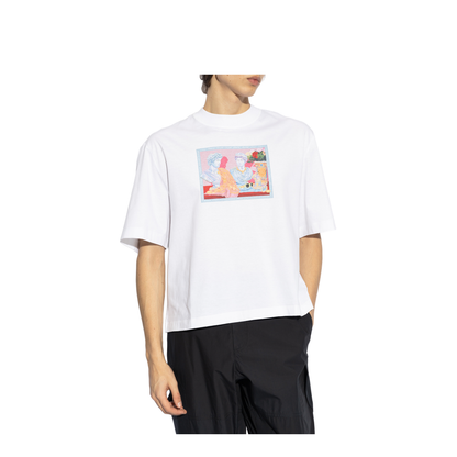 Boxy T-shirt in White Cotton Jersey