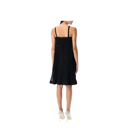 Halterneck Pleated Mini Dress