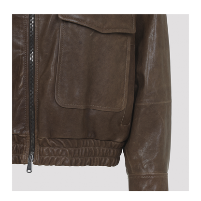 Leather Bomber Jacket