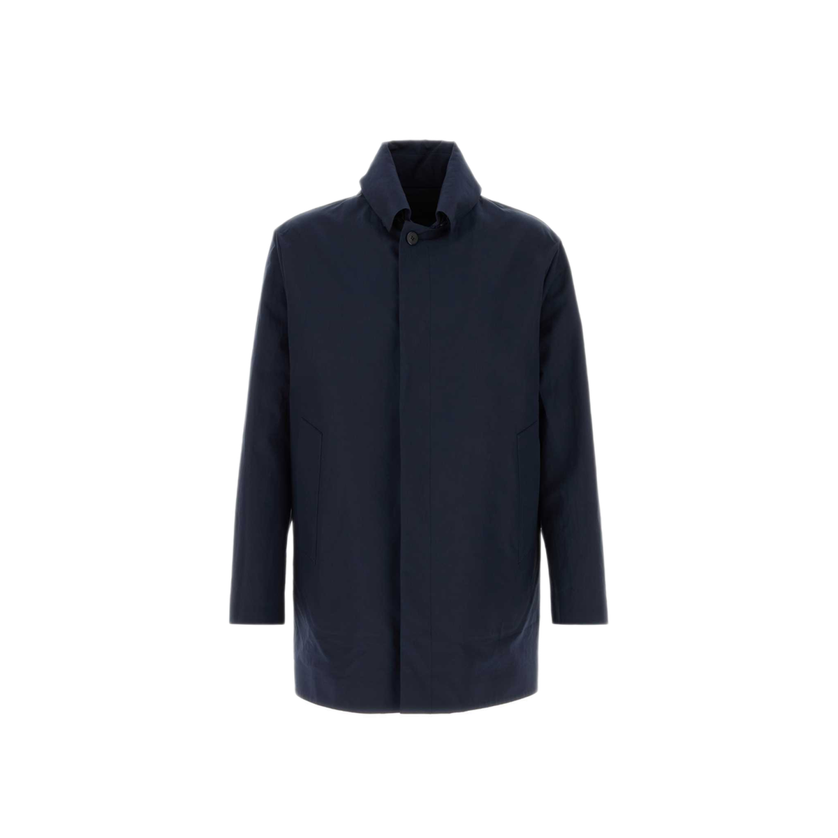 MAYFEYR - Prada - Navy Blue Poplin Overcoat - SGD099SOOO1Z8ZF0008