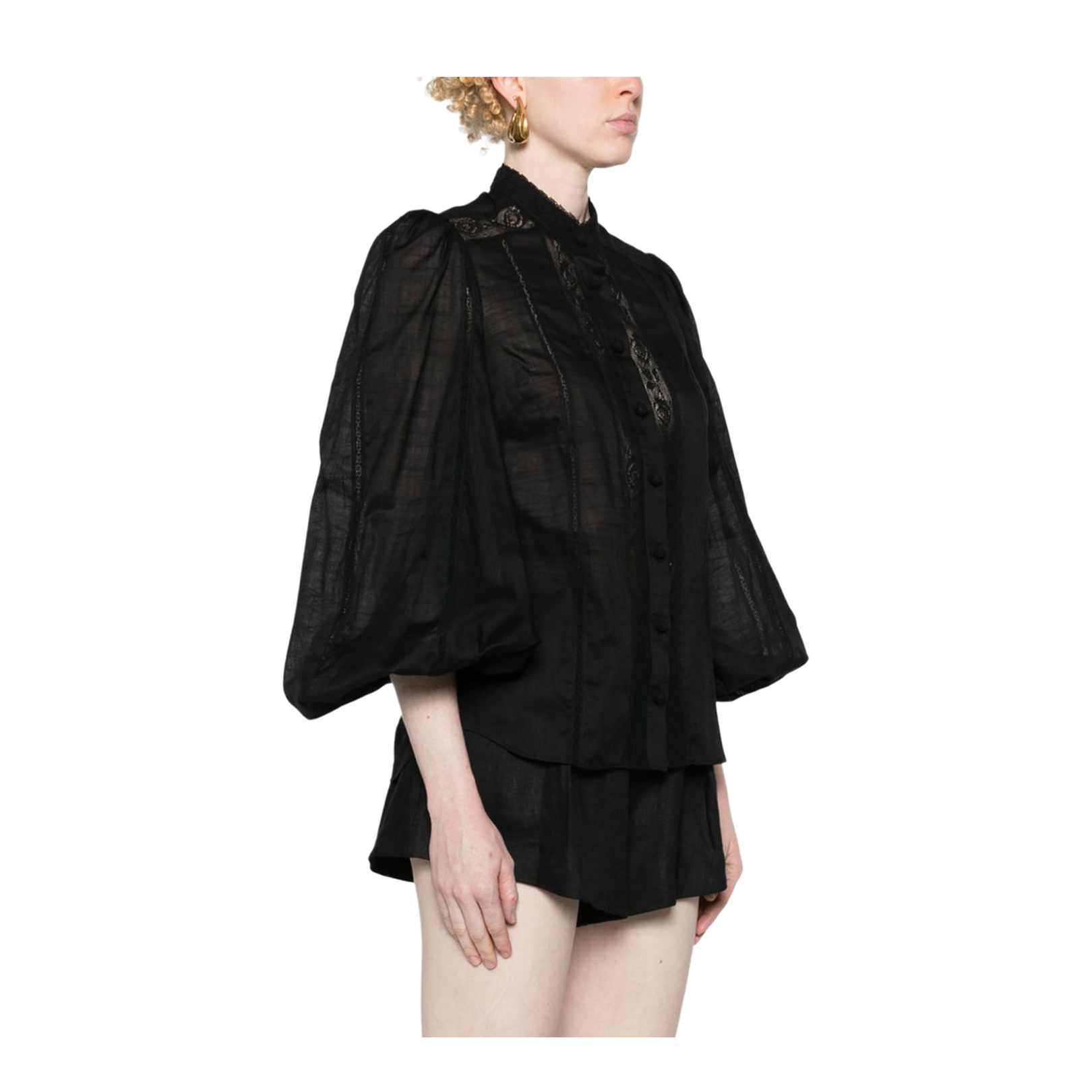Lace Trim Detail Shirt