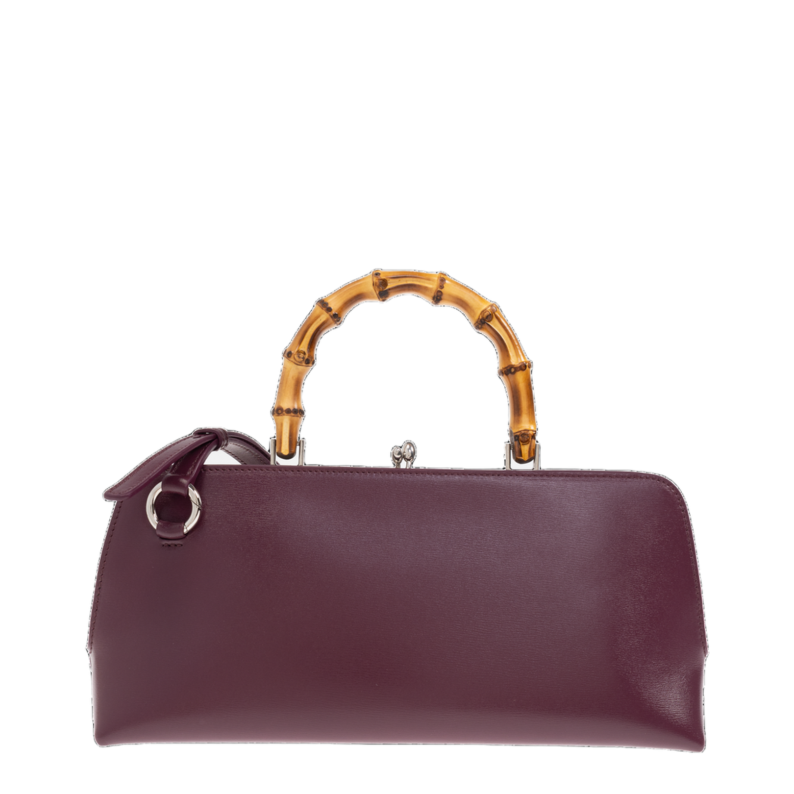 Small Goji Bamboo Bag in Burgundy
