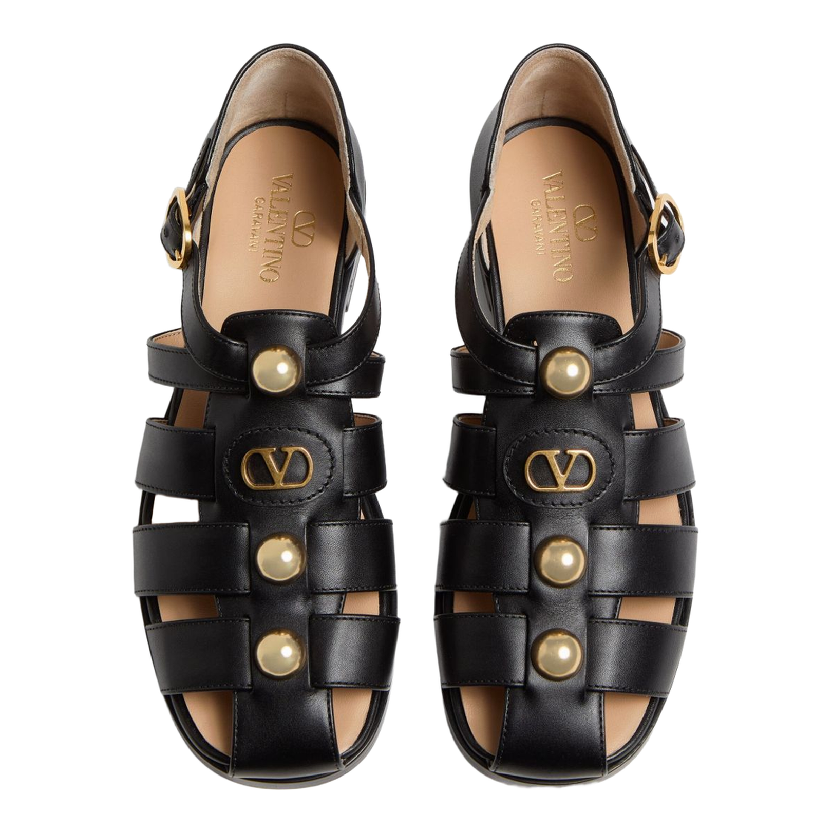 VLogo Signature Leather Sandals