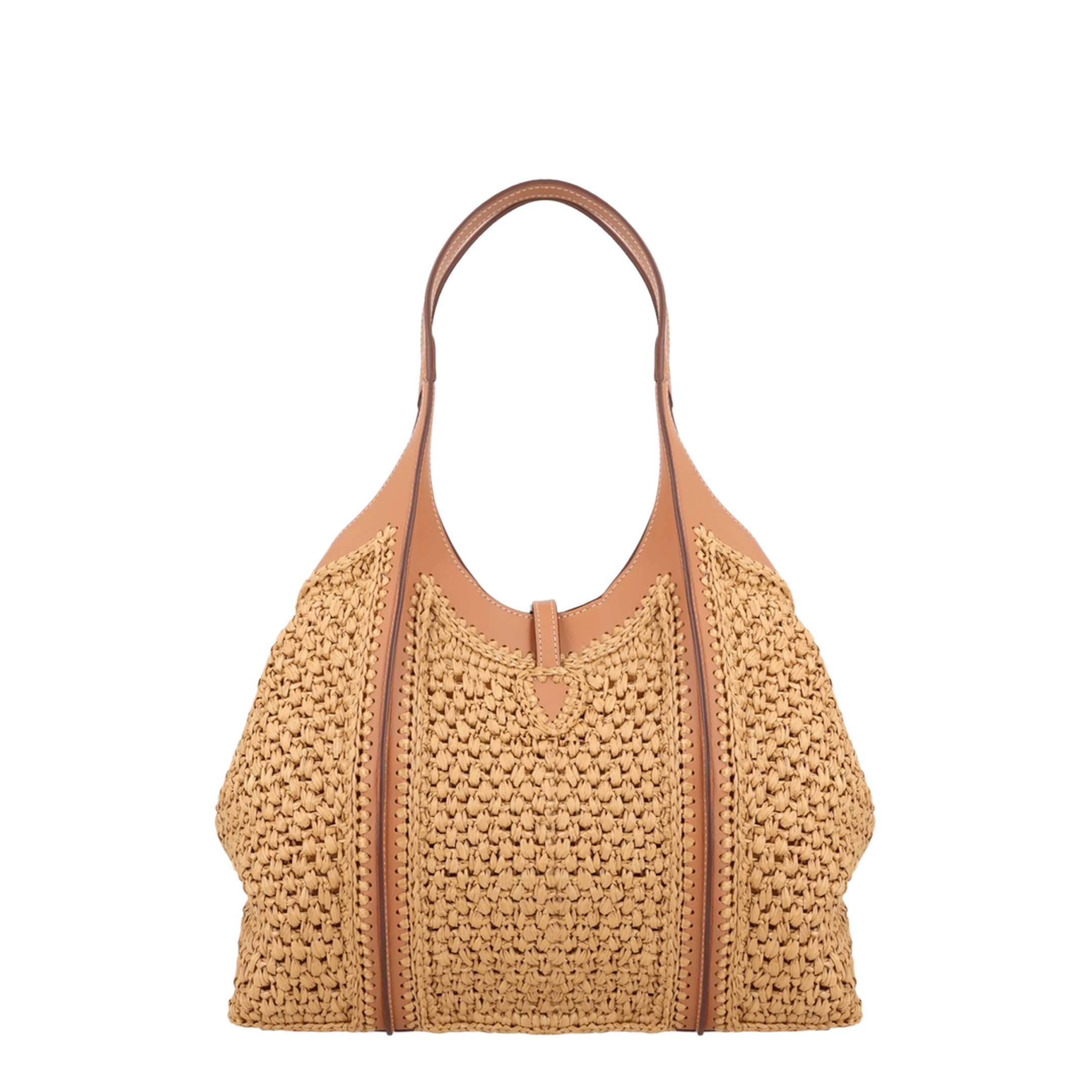 MAYFEYR - Tod's - Timeless Shopping Bag In Raffia And Leather Medium - XBWTSBAR300RGM0XM5