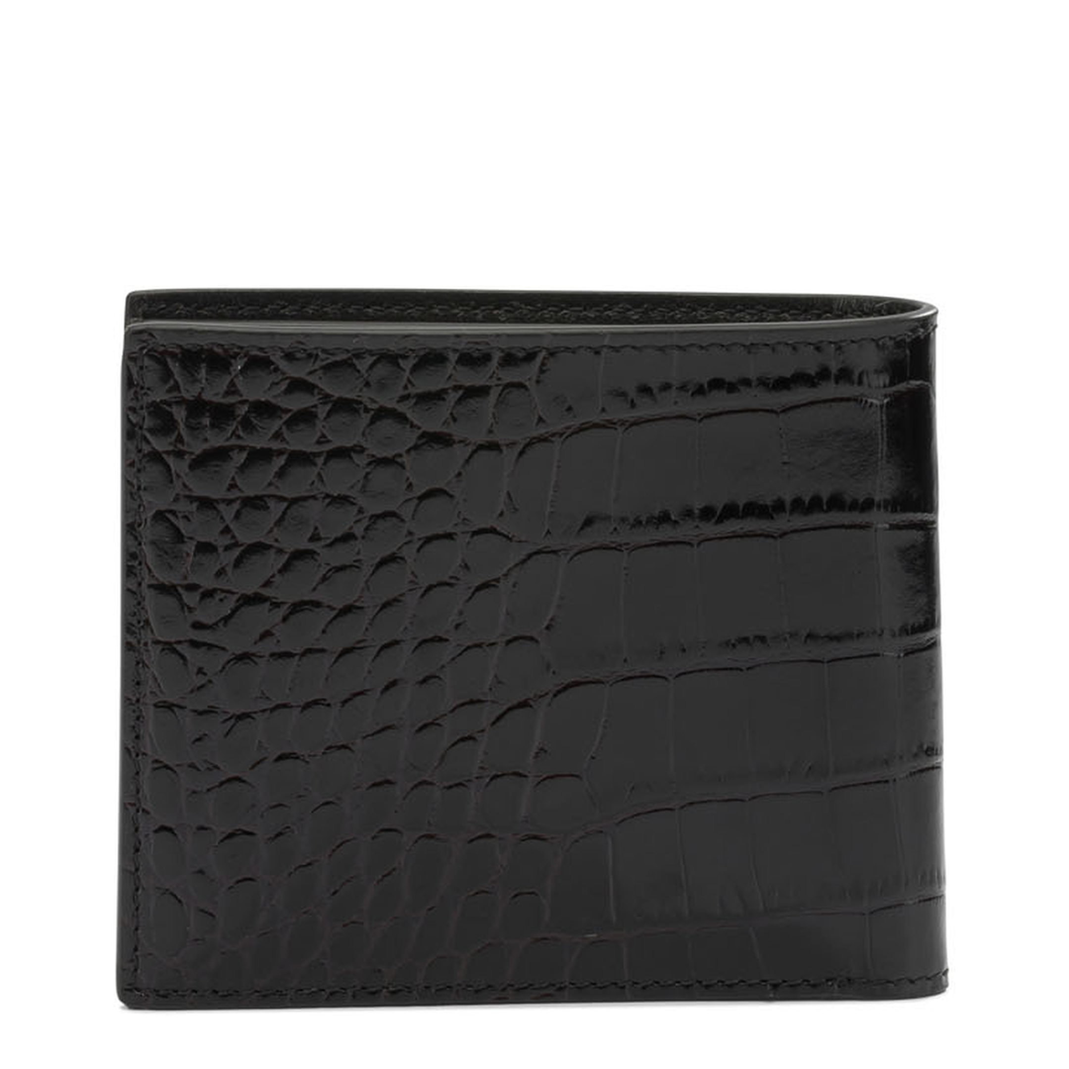 Crocodile-Effect Bi-Fold Wallet